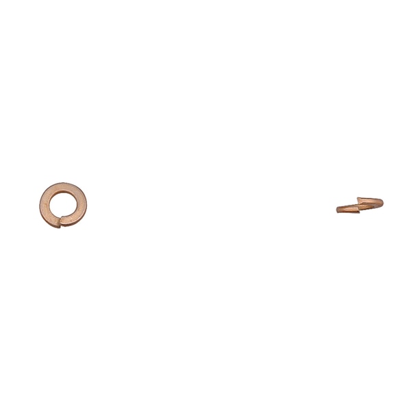 Split Lock Washer, Fits Bolt Size 6 mm Zinc Yellow Finish
