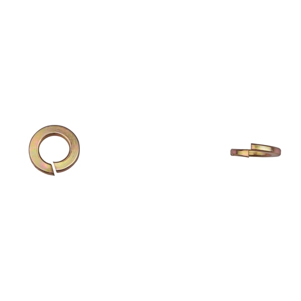 Split Lock Washer, Fits Bolt Size 8 mm Zinc Yellow Finish