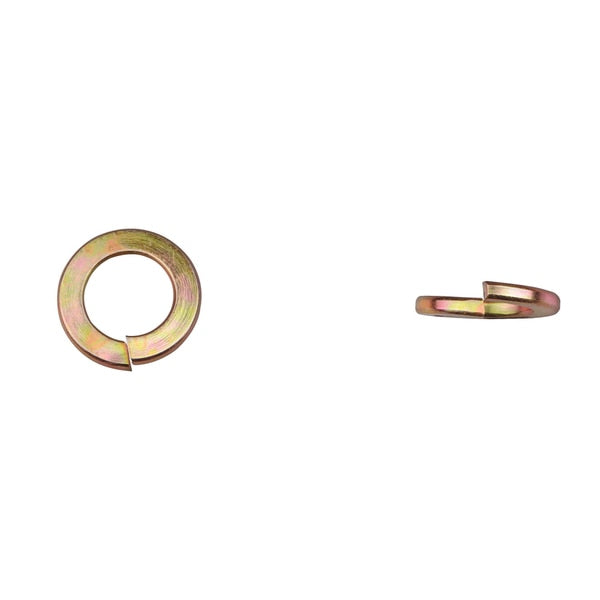 Split Lock Washer, Fits Bolt Size 12 mm Zinc Yellow Finish