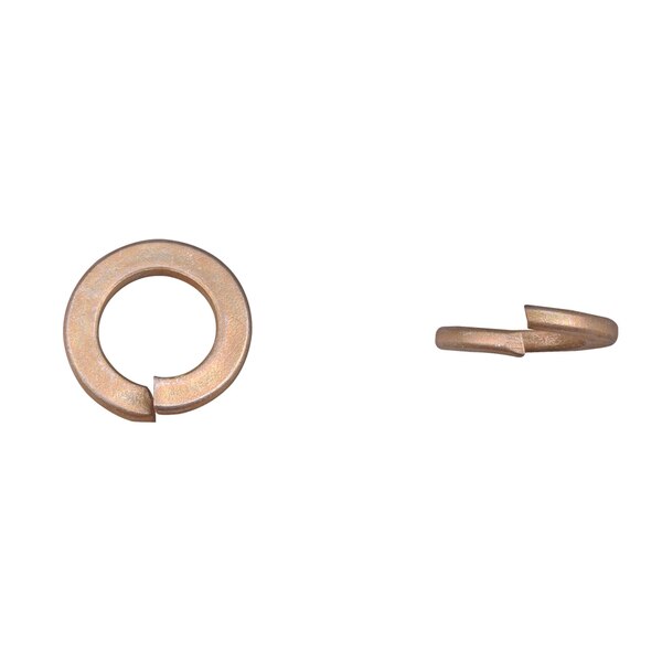 Split Lock Washer, Fits Bolt Size 14 mm Zinc Yellow Finish