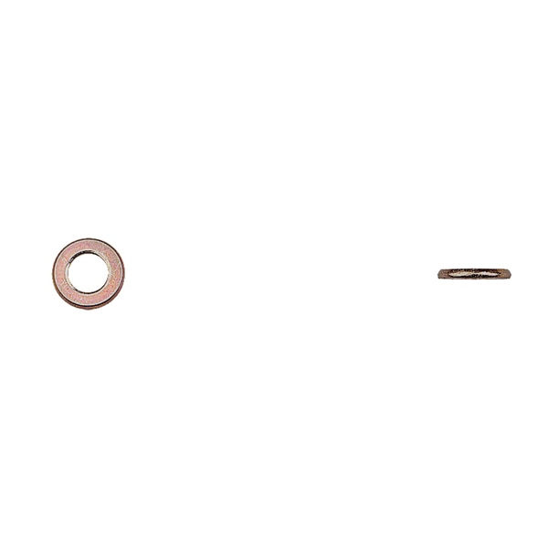 Flat Washer, Fits Bolt Size 6 mm Zinc Yellow Finish