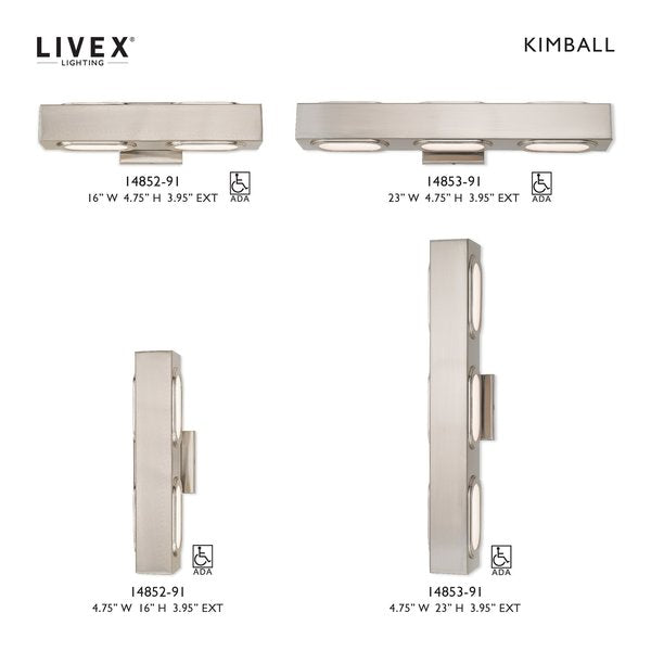 Kimball LED Brushed Nickel ADA Bath Vani