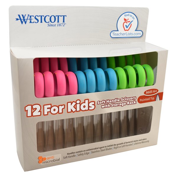 Scissors, Teachers Bulk 12Pack - 14597 with Anti-Microbial
