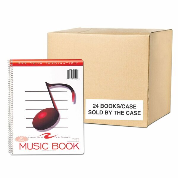 Case of Music Wirebound Notebook, 12 Staves of Music Lines, 11