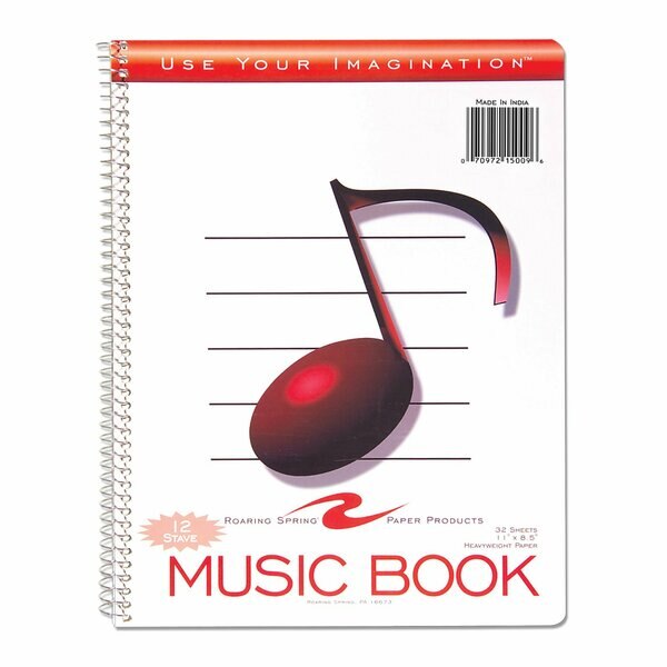 Case of Music Wirebound Notebook, 12 Staves of Music Lines, 11