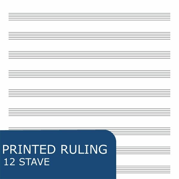 Case of Music Wirebound Notebook, 12 Staves of Music Lines, 11