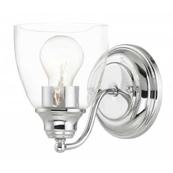 Polished Chrome Vanity Sconce, 1 Light