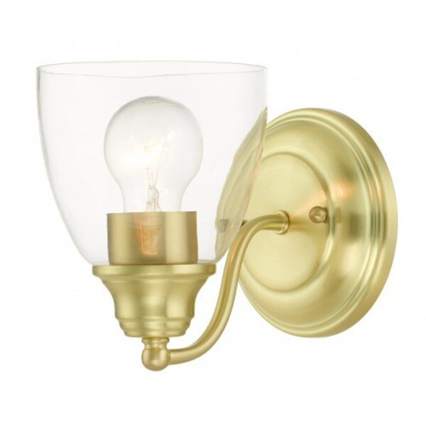 SatinBrass Vanity Sconce, 1 Light