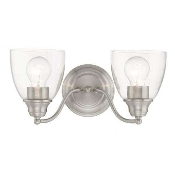 Brushed Nickel Vanity Sconce, 2 Light