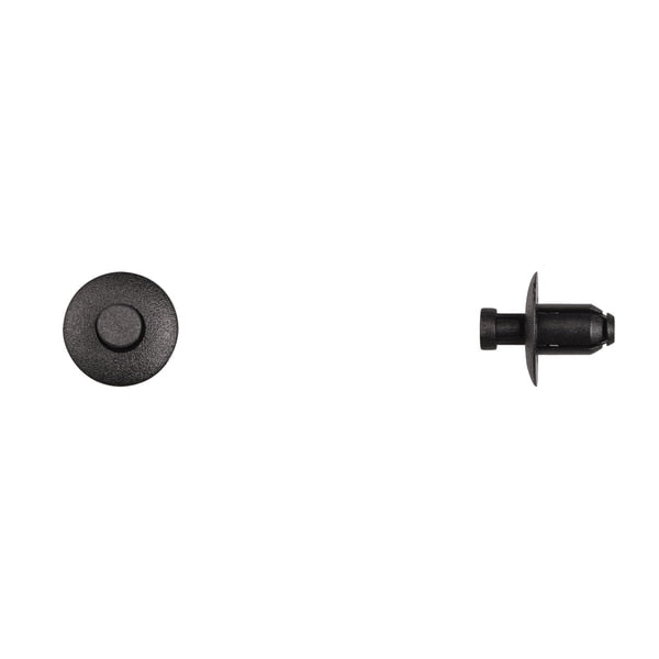Blk Nyln Push Type Ret 6.3mm Hole Size 10mm Stem L PK15