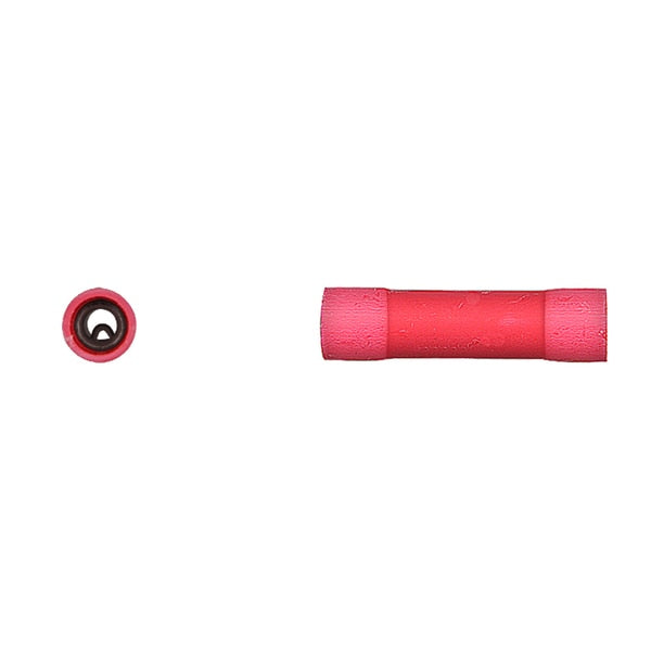 Red Vinyl Seamless Butt Conn. 8 Gauge Wire Size PK10