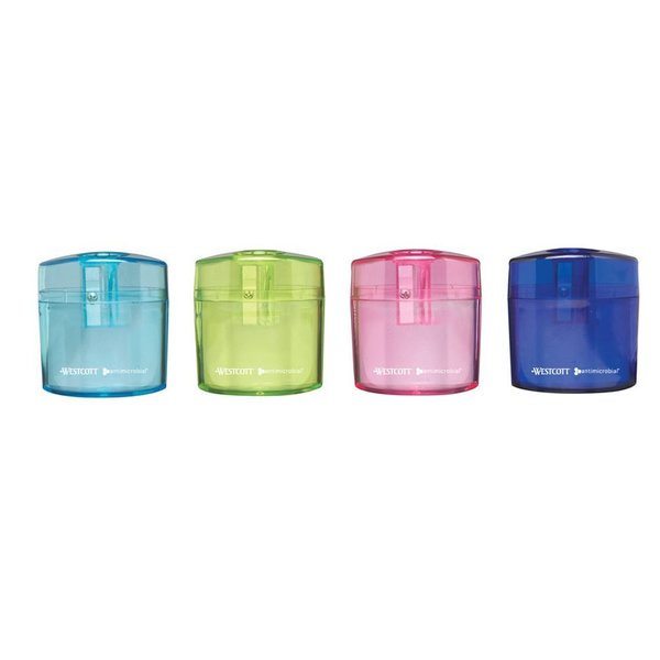 Pencil Sharpeners, Single Hole Translucent W/ Anti-Microbial