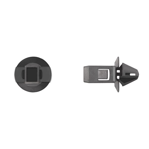 Blk Grille Moulding Clips 13mm Hole 12mm Stem L PK15
