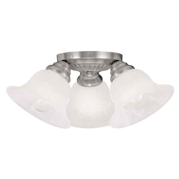 Edgemont 3 Light Brushed Nickel Ceiling