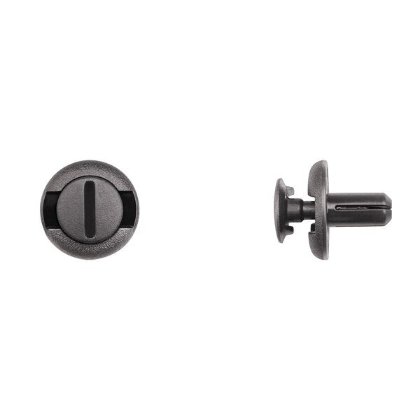 Blk Nyln Push Type Ret 7mm Hole Size 12mm Stem L PK10