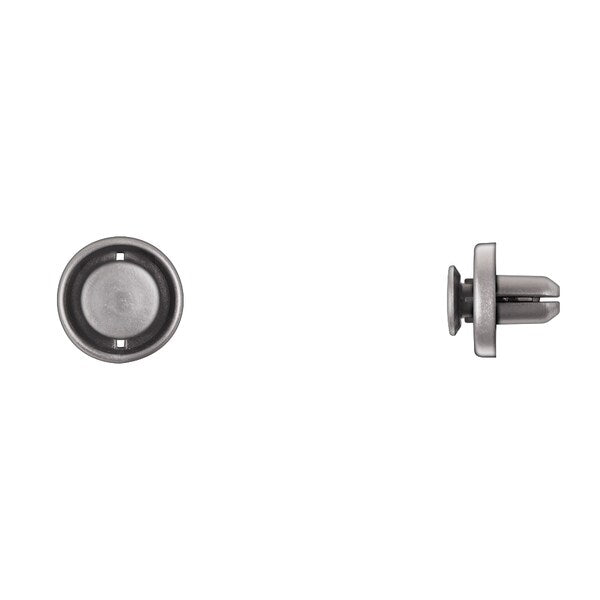 Blk Nyln Push Type Retainer 8mm Hole 10mm Stem L PK15