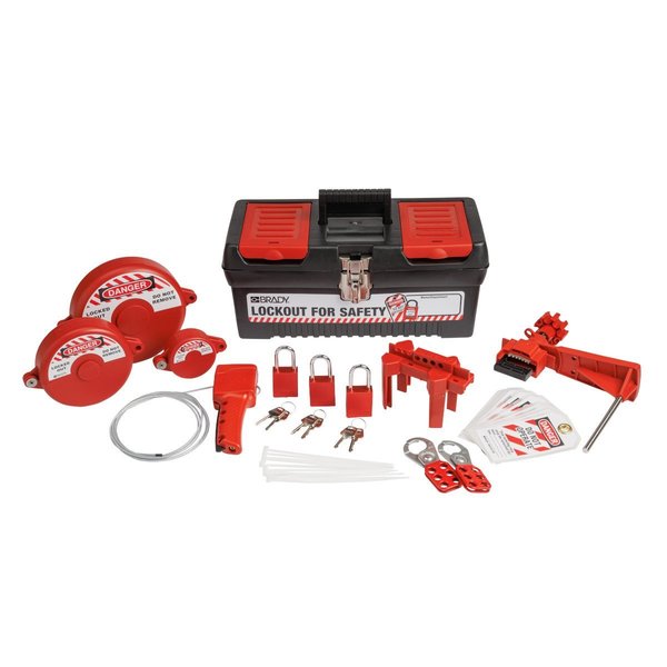 Lockout Kit, 9 Lockouts, 10 Tags, Black