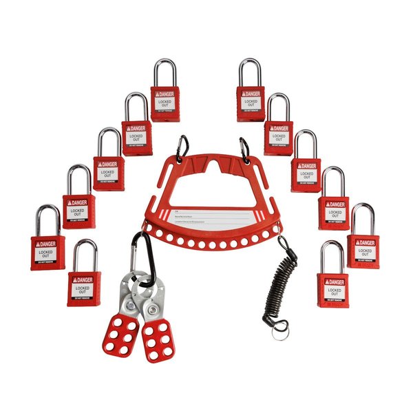 Lockout Kit, 13 Lockouts, Red