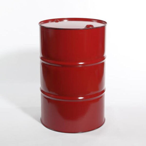 Steel Drum, Fittings, TH, 55 gal., Red