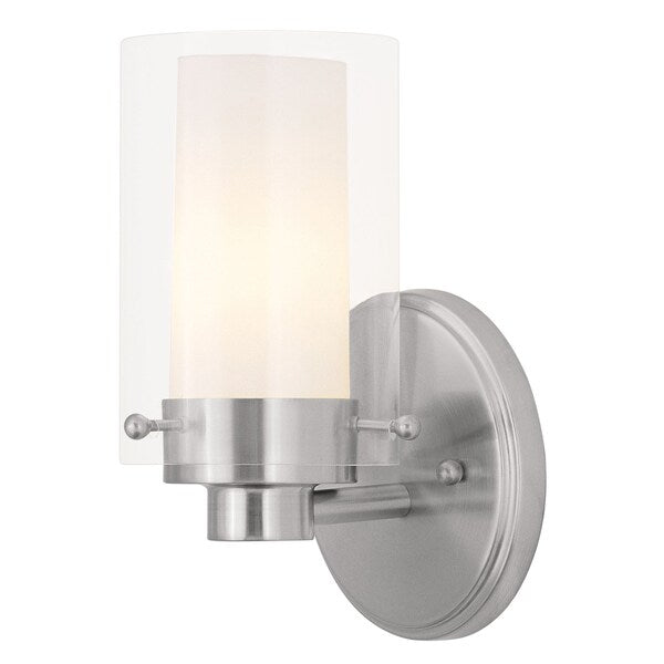 Manhattan 1 Light Brushed Nickel Bath Va