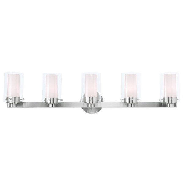 Manhattan 5 Light Brushed Nickel Bath Va