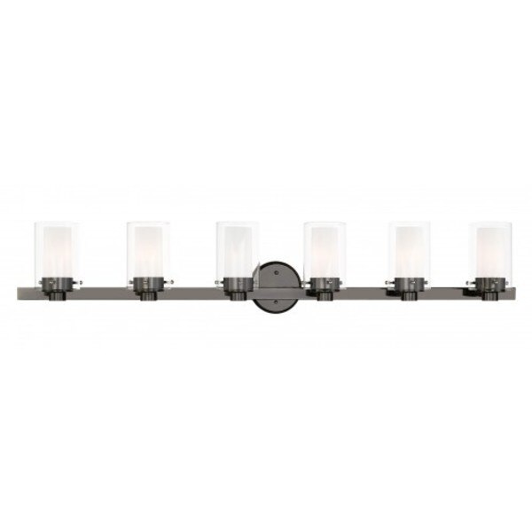 Polished Black Chrome Vanity Sconce, 6 Li