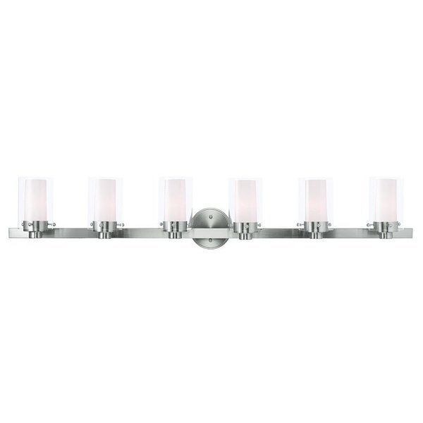 Manhattan 6 Light Brushed Nickel Bath Vanity