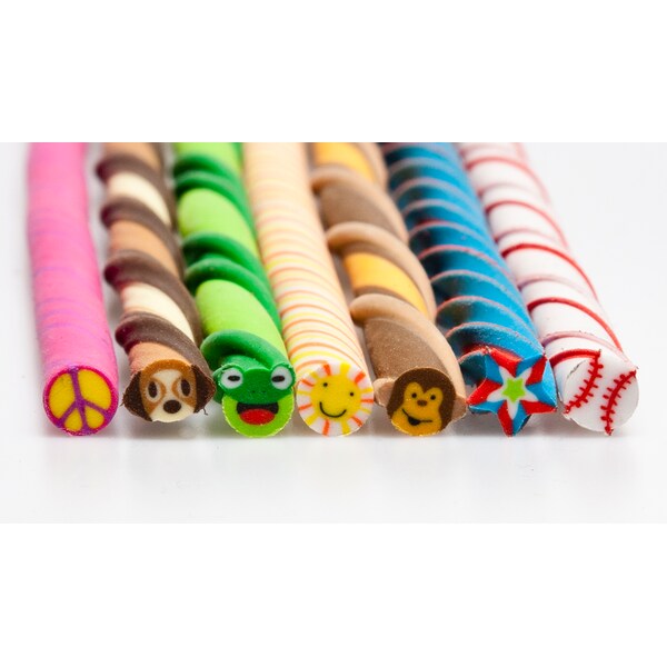 Erasers, Twist Erasers - 10 Assorted Patterns
