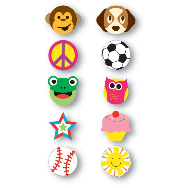 Erasers, Twist Erasers - 10 Assorted Patterns