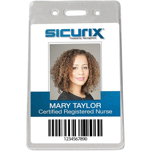 ID Badge Holder, Vertical, PK50