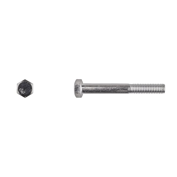 Class 8.8, M5-0.80 Hex Head Cap Screw, Zinc Plated Steel, 40 mm L