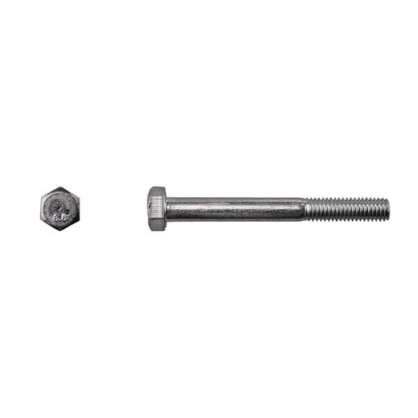 Class 8.8, M5-0.80 Hex Head Cap Screw, Zinc Plated Steel, 45 mm L