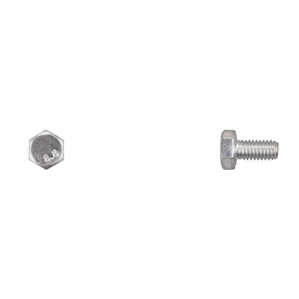 Class 8.8, M6-1.00 Hex Head Cap Screw, Zinc Plated Steel, 12 mm L