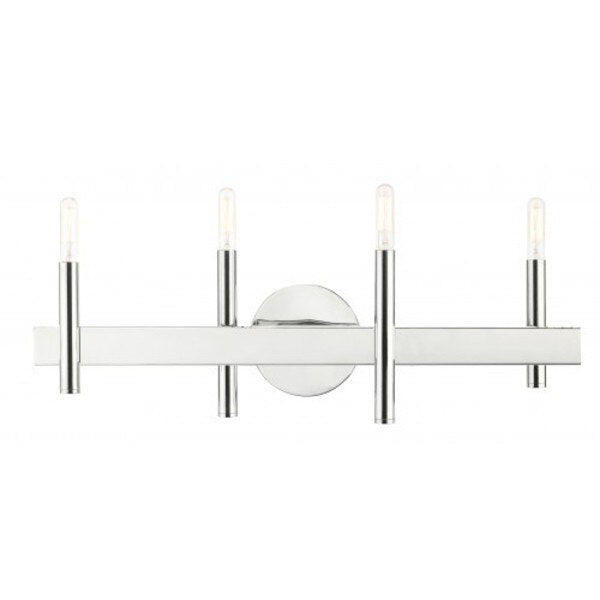 Polished Chrome Vanity Sconce, 4 Light