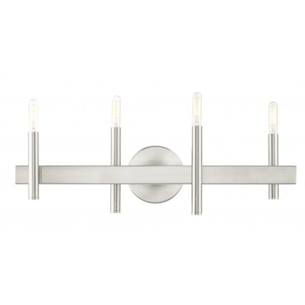Brushed Nickel with Bronze Accents Vanit