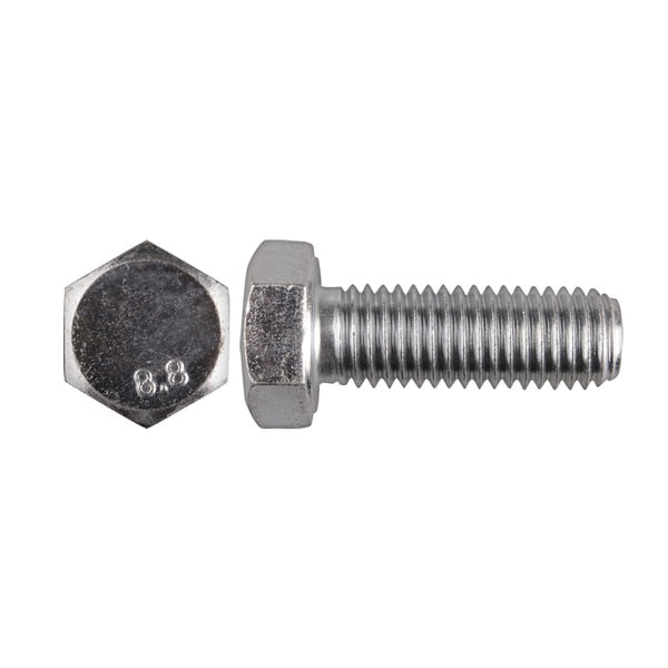 Class 8.8, M14-2.00 Hex Head Cap Screw, Zinc Plated Steel, 40 mm L