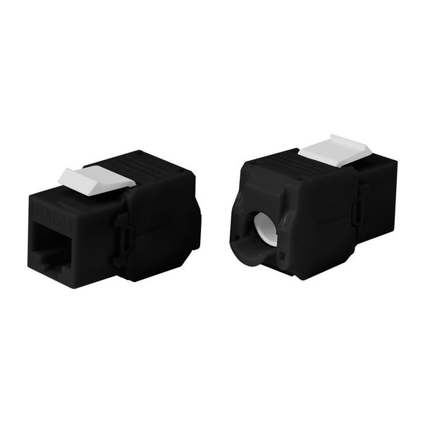 Cat6A Rj 45 Toolless 180 D, Black