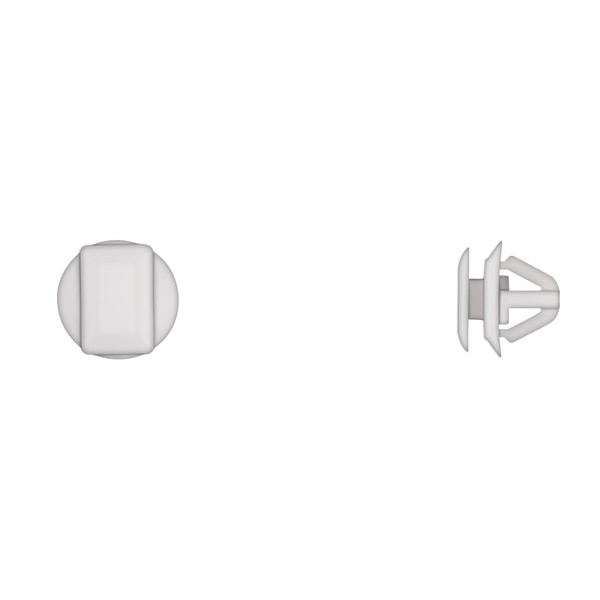 Wht Nyln Moulding Retainers 10mm Hole 14mm Stem L PK25
