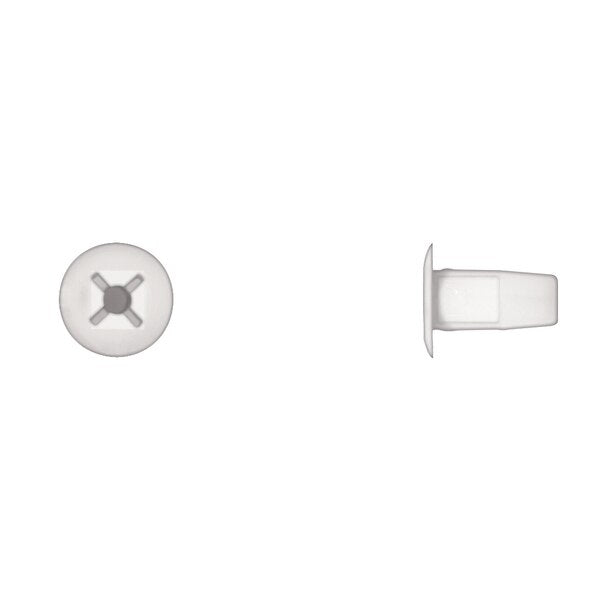 Ntrl Nyln Screw Grommets #8 Screw Size 8mm Square Hole PK100