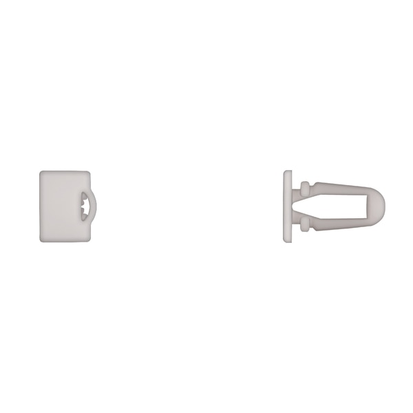 Wht Nyln Door Trim Mldg Ret 8mm Hole Size 19mm Stem L PK25