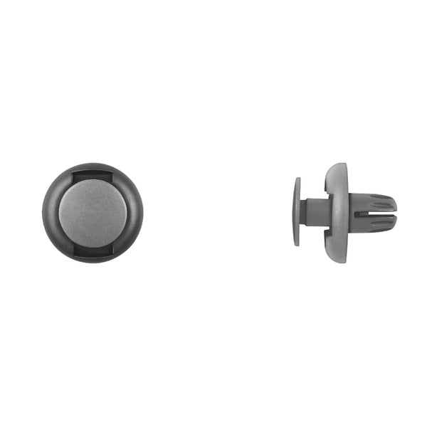 Blk Nyln Push Type Ret 8mm Hole 10mm Stem L PK15