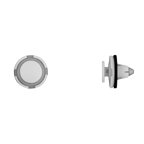 Wht Nyln Push Type Ret 8.5mm Hole 13mm Stem L PK10