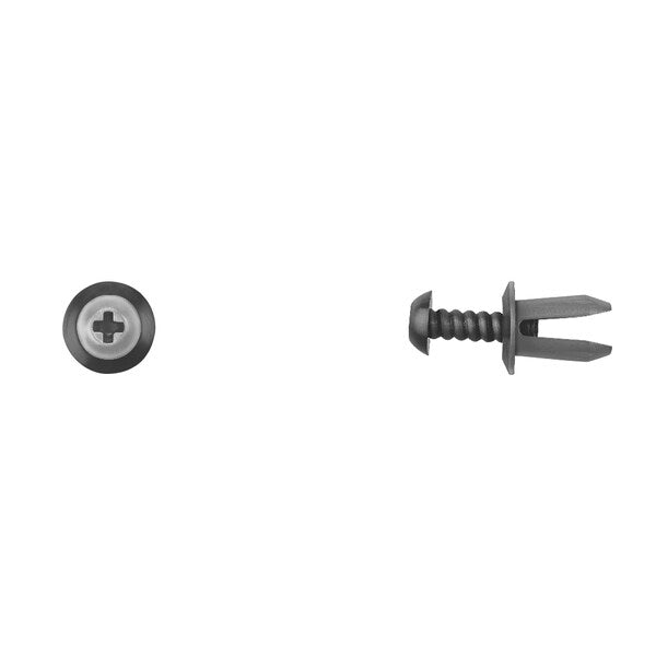 Blk Phllp Screw Retainers 7mm Hole 13mm Stem L PK15