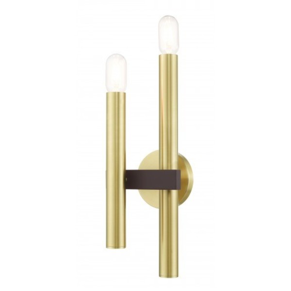 Satin Brass with Bronze Accents Sconce, 2
