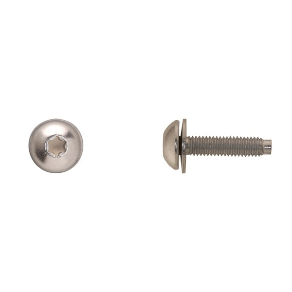 Chrome Outside Mirror Bolts 6-1.00X26mm 16mm Washer PK10