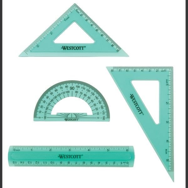 Math Sets, 4-pc. Flexible Shatterproof