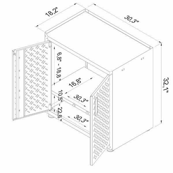 Fortress 3-Piece Mobile Steel Garage Cab