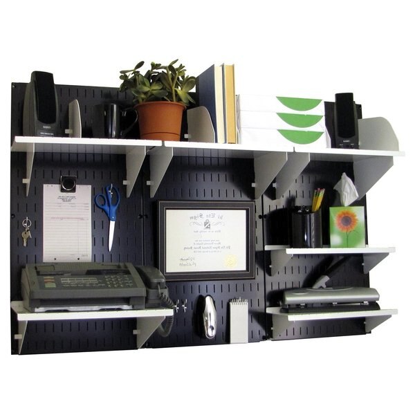 Office Wall Organizer System Unit, Black/White