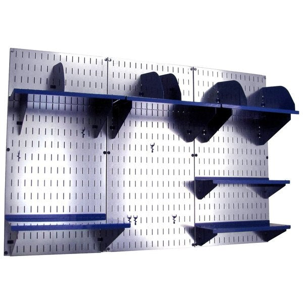 Office Wall Organizer System Unit, Galv/Blue