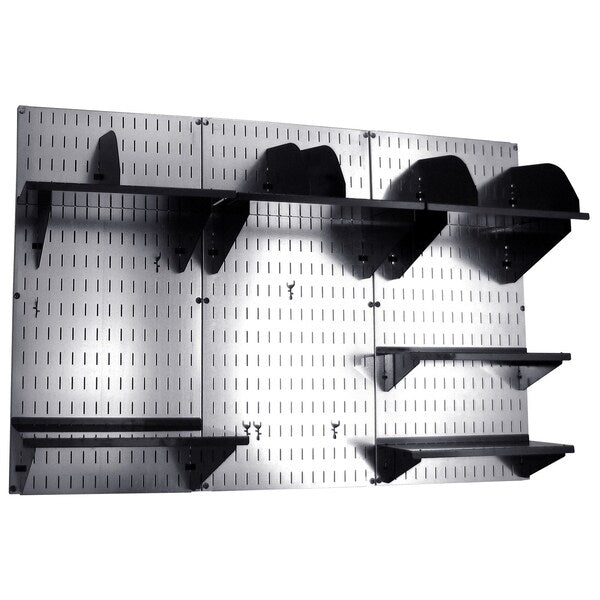 Office Wall Organizer System Unit, Galv/Black